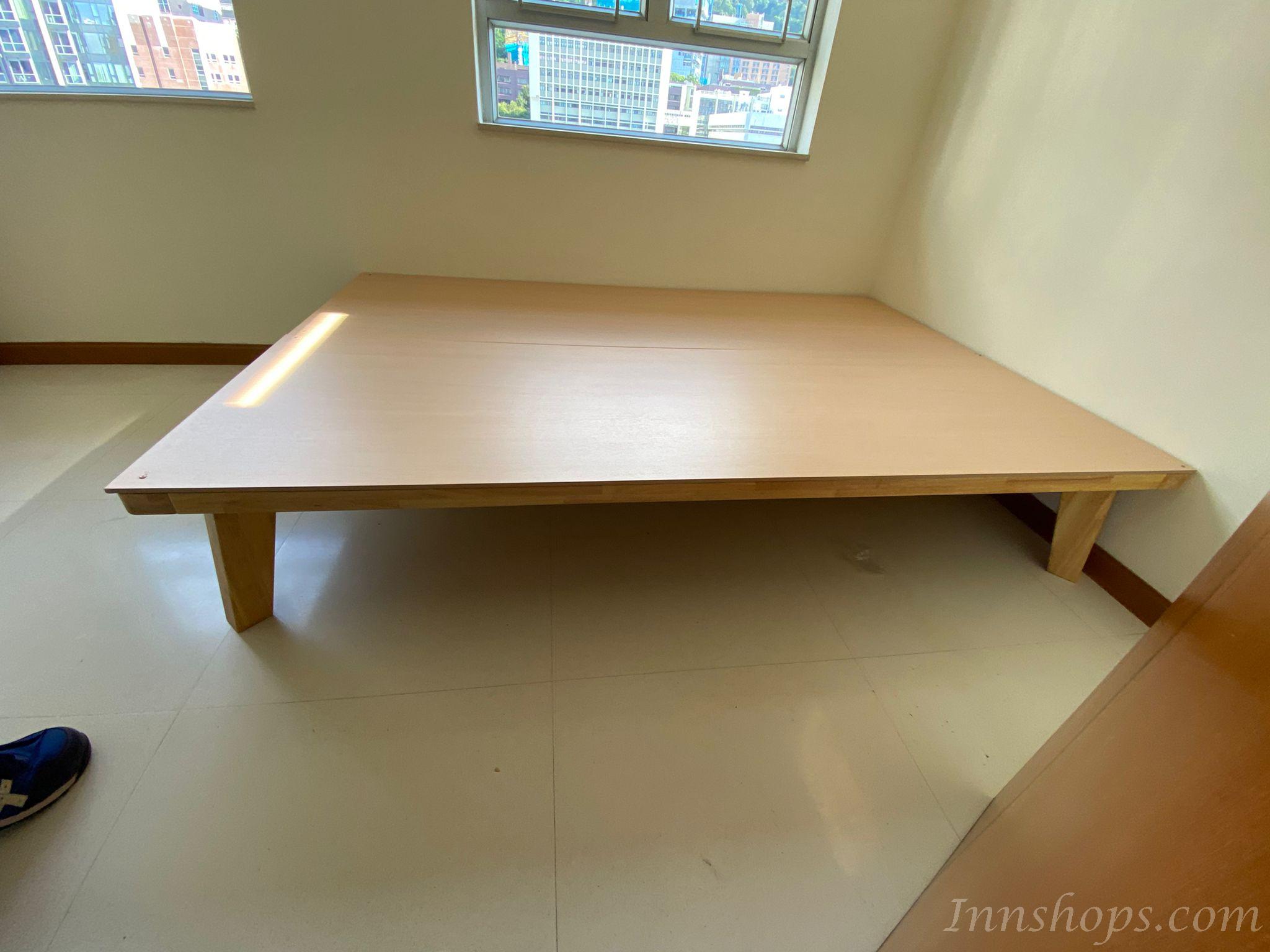 日式實木橡木系列 簡約 無床頭 矮床架 120cm/135cm/150cm/180cm(不包床褥)(IS8358)