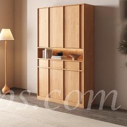北歐實木白橡木系列 門口玄關鞋櫃 餐邊櫃 收納櫃 120cm*40cm*200cm (IS9238)
