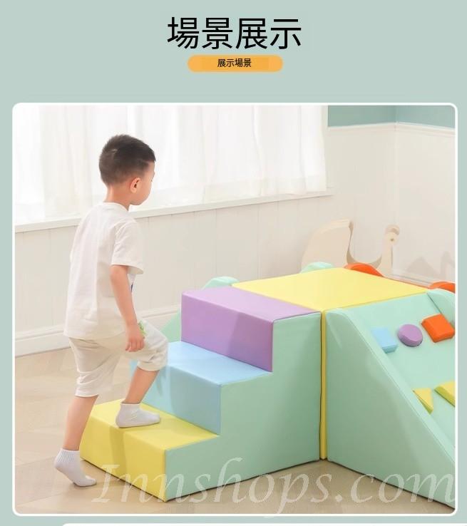 學校傢私兒童 軟體感攀爬滑梯 家用 幼稚園/playgroup 幼兒軟包玩具组合*60cm/65cm/110cm/115cm/125cm/130cm/175cm (IS9261)
