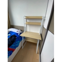 時尚學校家具簡約現代書桌 一體書架學習寫字桌電腦書台*80/100/120/140cm (IS8502)
