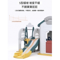 兒童皇國學校傢私 遊戲屋 滑滑梯秋千組合 家用室內 小朋友小型玩具房(IS9234)