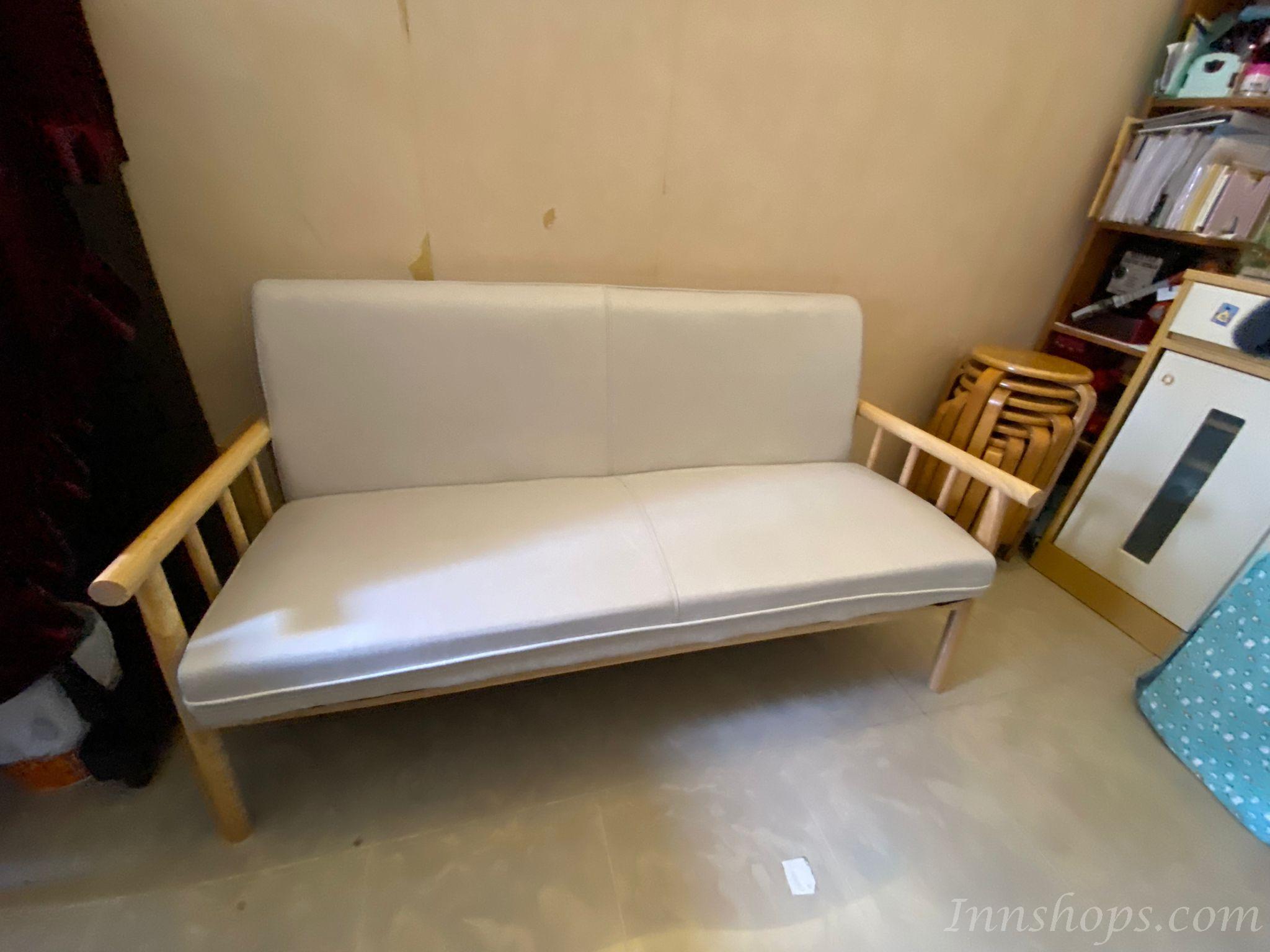 日式實木橡木系列 原木超纖皮梳化 65cm/130cm/150cm/180cm (IS8365)