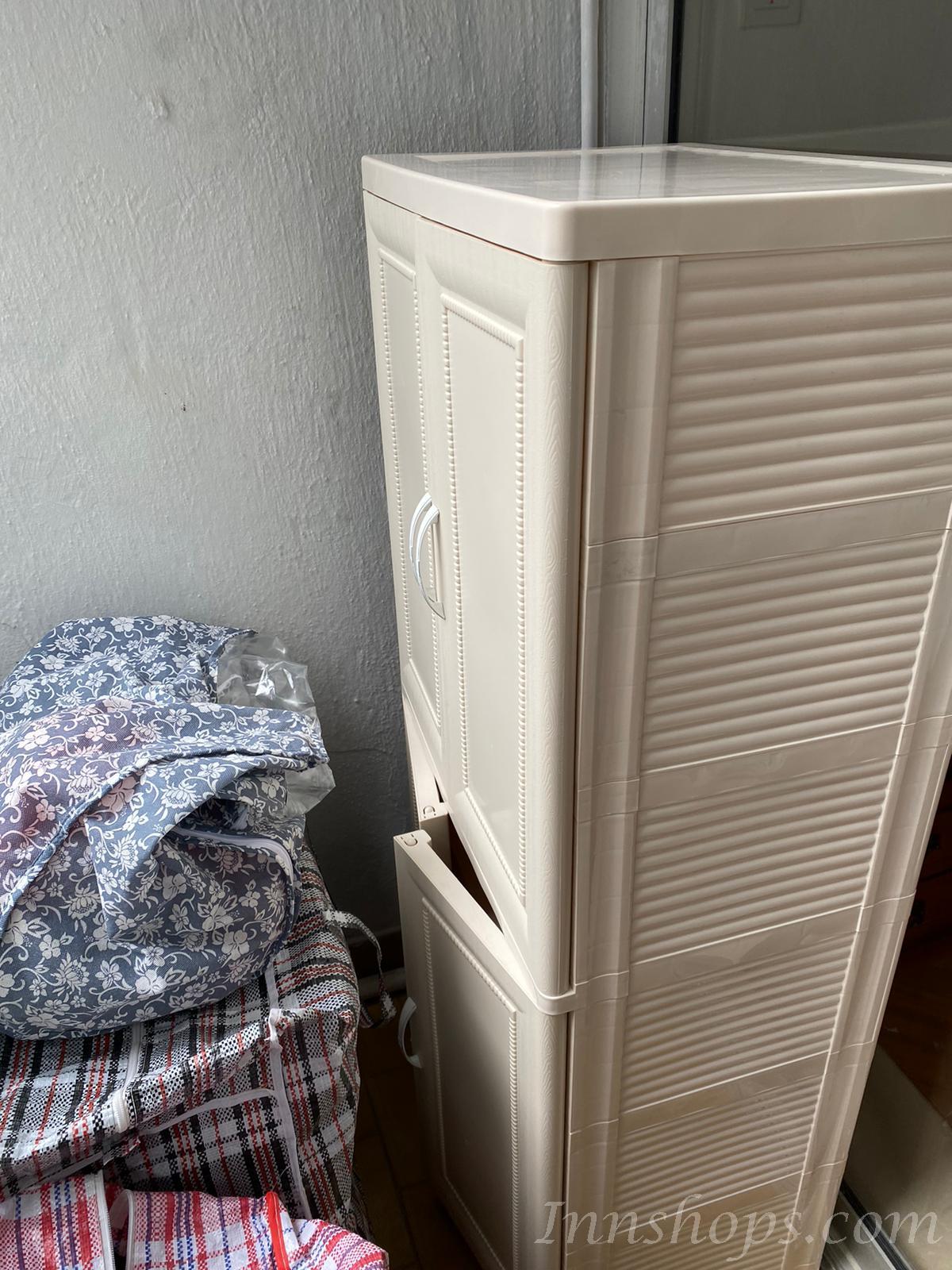 歐式防水塑料大容量多功能收納櫃 儲物櫃 鞋櫃 60cm（IS9102）