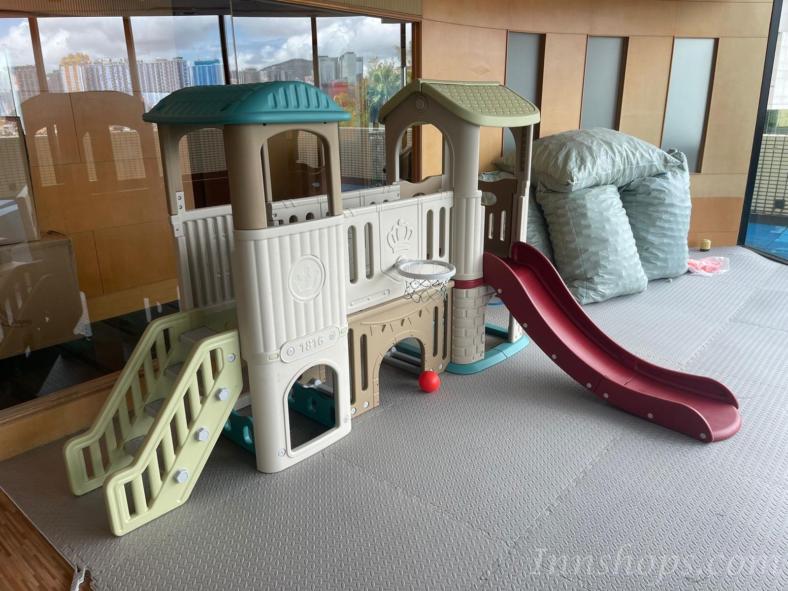 學校傢私商業客戶訂購產品系列 兒童室內家用小型滑梯秋千玩具 家庭兒童樂園 (IS9279)