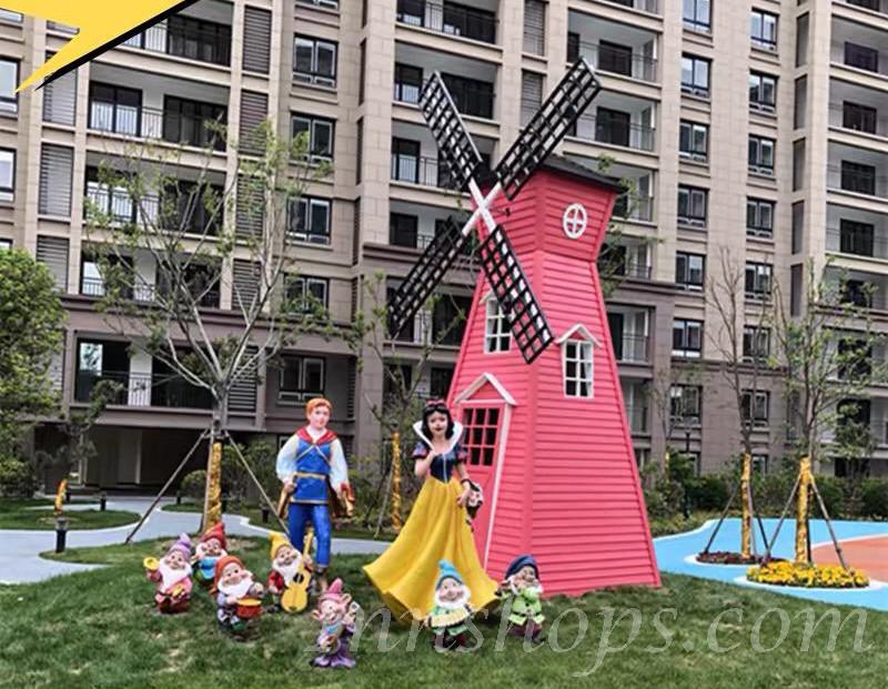 展覽廳 大型商場活動 電動風車旋轉裝飾   Clubhouse會所荷蘭景觀戶外風車（IS9290）