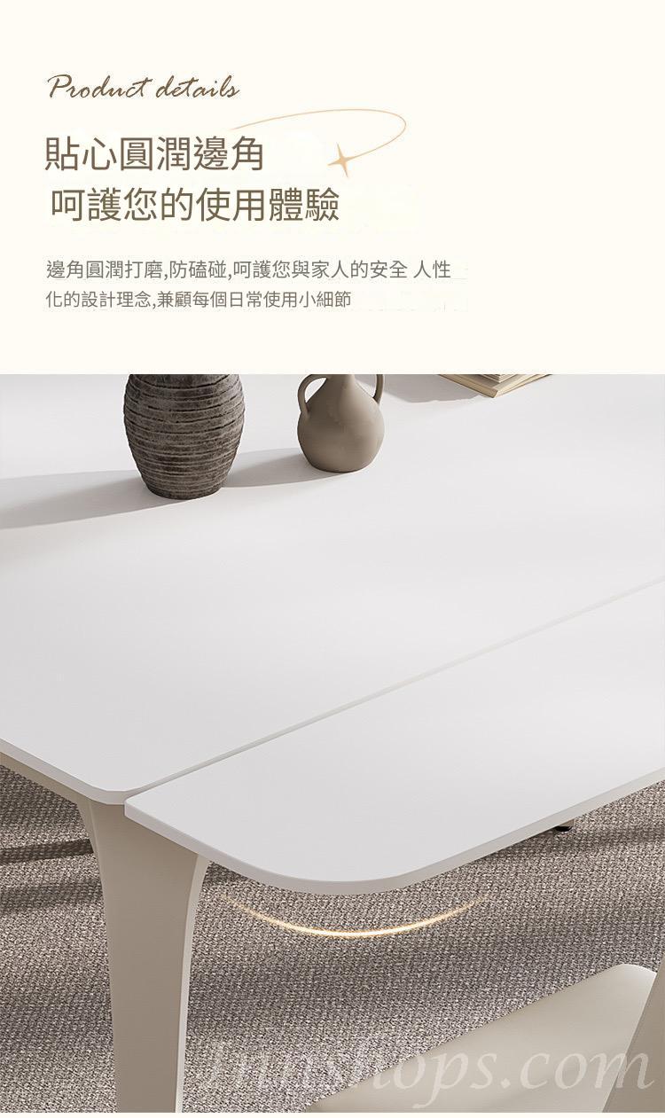 北歐格調 岩板餐桌 輕奢伸縮折疊方型飯桌*120cm/130cm/140cm(IS9315)