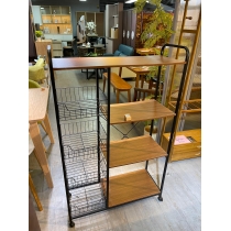 時尚 廚房多功能置物架 蔬菜鍋具微波爐收納架*80/90cm (IS8397)