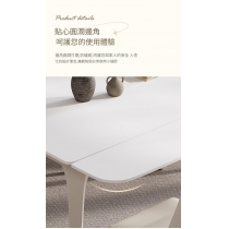 北歐格調 岩板餐桌 輕奢伸縮折疊方型飯桌*120cm/130cm/140cm(IS9315)