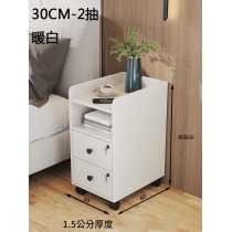 時尚系列 超窄迷你小型夾縫 有輪帶鎖床頭櫃20/25/30cm(IS8247)