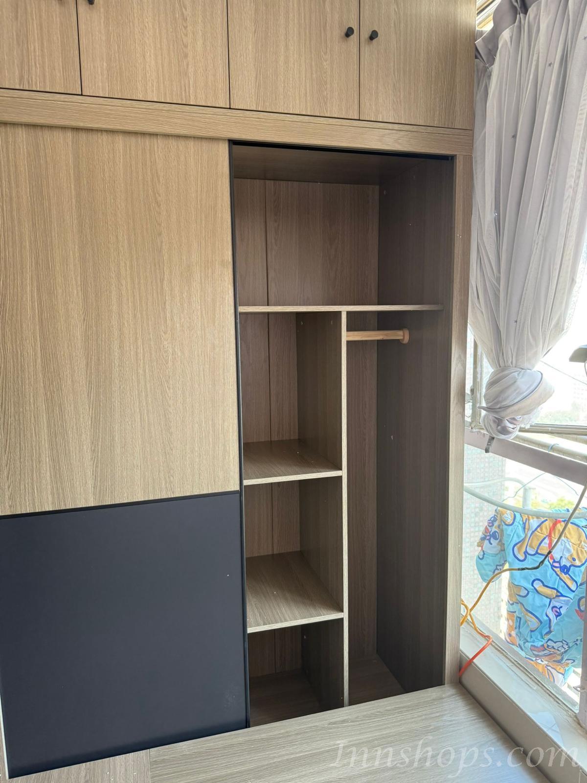 北歐摩登系列 趟門衣櫃床 榻榻米床*120cm/135cm/150cm/180cm (IS9215)
