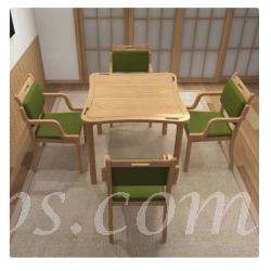 長者實木餐桌椅 養老院 機構 老年傢具 2/4/6/人桌子椅子80cm/120cm/140cm/150cm/160cm(IS9365)
