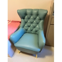 超纖皮薄輕奢單人美式梳化 休閒高背老虎椅*70cm (IS8285)