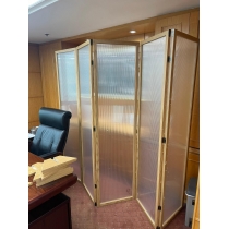 日式實木 仿長虹玻璃 屏風 玄關茶室 客廳屏風 80cm/100cm/120cm/150cm/180cm/160cm/200cm/240cm*2.5cm*180cm/190cm (IS9197
