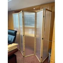 日式實木 仿長虹玻璃 屏風 玄關茶室 客廳屏風 80cm/100cm/120cm/150cm/180cm/160cm/200cm/240cm*2.5cm*180cm/190cm (IS9197