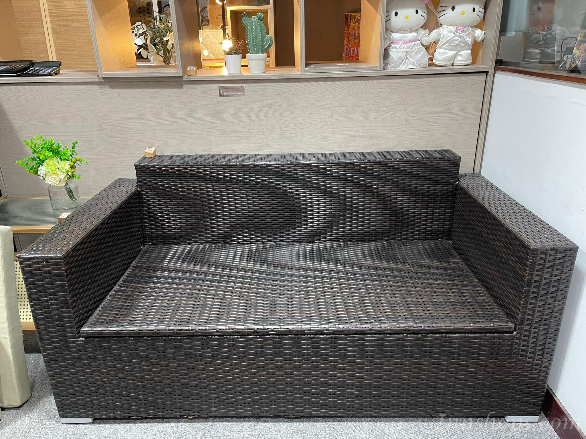 戶外傢俱 藤製儲物梳化 (IS7413)