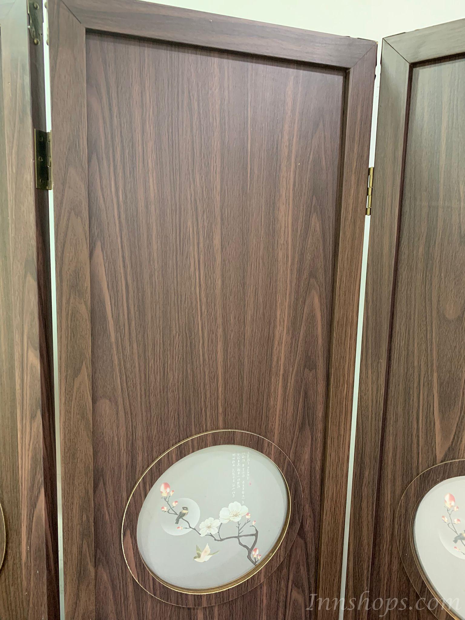 中式 實木 喬其紗屏風 40cm/50cm/60cm (IS7443)