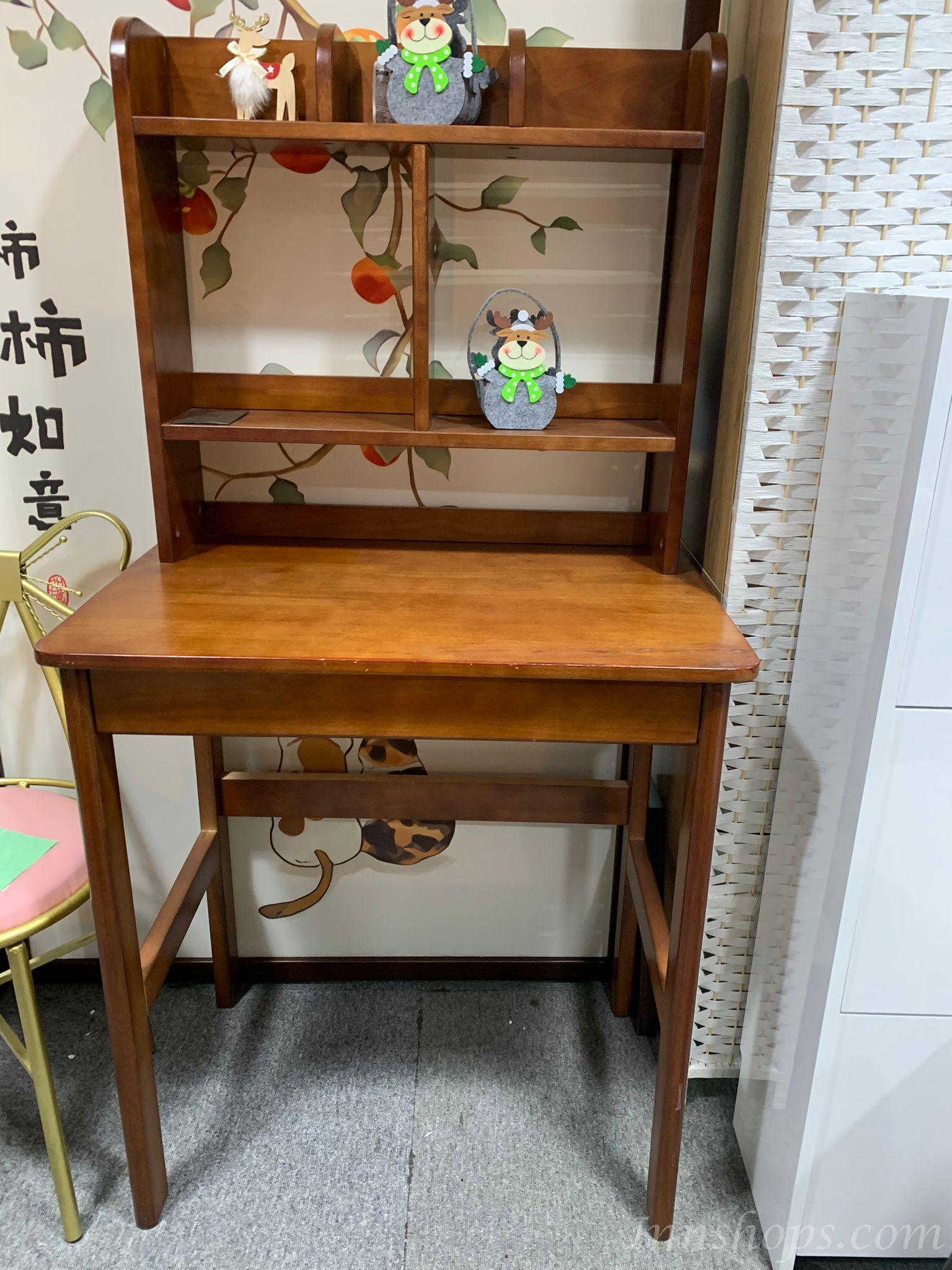 日式橡木系列 實木書架連書枱 60cm/70cm/80cm (IS0651)