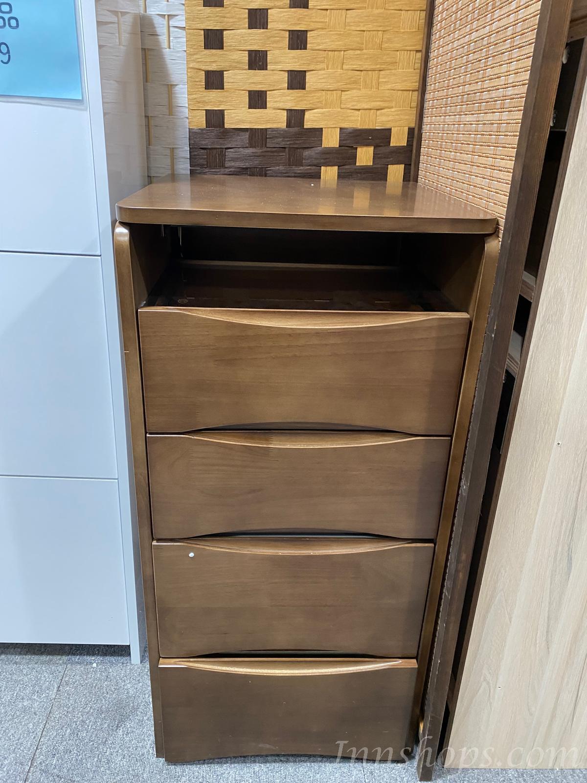 日式實木橡木系列 迷你床頭櫃 翻蓋梳妝枱 (連鏡和櫈) 40cm/48cm (IS8459)