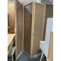 (陳列品屏風3片$699，原木色框,每片W50*H180CM),實木竹屏風 風水屏風 *可自選片數(IS6031)