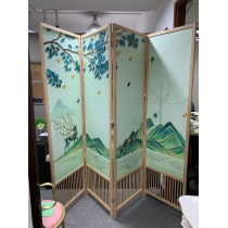 中式實木屏風隔斷可移動折疊客廳書房辦公室*50cm（IS8011）