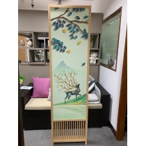 中式實木屏風隔斷可移動折疊客廳書房辦公室*50cm（IS8011）