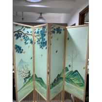 中式實木屏風隔斷可移動折疊客廳書房辦公室*50cm（IS8011）