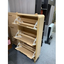 《HOLD》(陳列品一個$999，W60*D25*H120.6CM) 時尚系列 超薄窄款全實木翻斗鞋櫃 進門省空間 原木色薄身鞋櫃 60/80/100/120cm (IS8139)