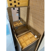 日式實木橡木系列 迷你床頭櫃 翻蓋梳妝枱 (連鏡和櫈) 40cm/48cm (IS8459)