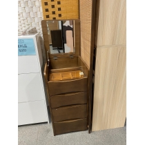 日式實木橡木系列 迷你床頭櫃 翻蓋梳妝枱 (連鏡和櫈) 40cm/48cm (IS8459)