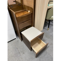 日式實木橡木系列 迷你床頭櫃 翻蓋梳妝枱 (連鏡和櫈) 40cm/48cm (IS8459)