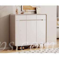 田園純白 屏風櫃 鞋櫃掛衣架一體 門口玄關櫃隔斷儲物櫃*82cm/104cm/121cm/137.3cm/160cm (IS9411)