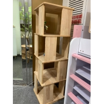日式實木橡木系列 學校家具360度書櫃  旋轉書架40cm（IS8538）