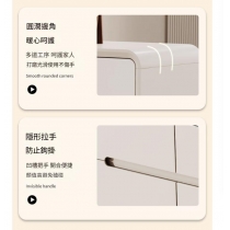 田園純白 屏風櫃 鞋櫃掛衣架一體 門口玄關櫃隔斷儲物櫃*84.6cm/108.4cm/125.4cm/141.7cm/164.4cm (IS9412)