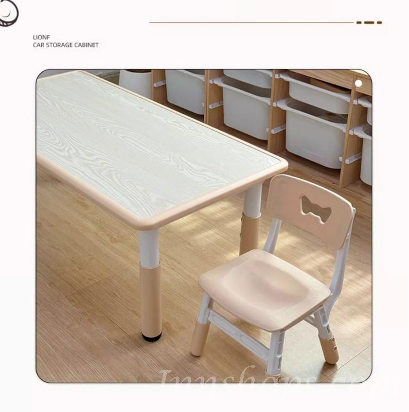 兒童 可升降桌椅 playgroup Clubhouse 會所幼稚園 桌椅 遊戲木桌 學習桌*80cm/120cm (IS9423)