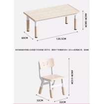 兒童 可升降桌椅 playgroup Clubhouse 會所幼稚園 桌椅 遊戲木桌 學習桌*80cm/120cm (IS9423)