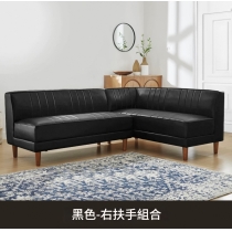 北歐客廳 墨綠色卡座轉角組合 日式現代簡約無扶手 左右 L型轉角皮梳化*130cm/150cm/199cm (IS9426)
