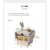 岩板升降茶几 可移動 折疊餐桌兩用*52cm (IS9429)