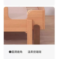 日式實木橡木 可伸縮推拉 兒童帶護欄床拼接床*80cm/100cm/120cm/150cm (IS9430)