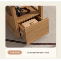 時尚可移動折疊茶几 小戶型 創意圓桌小推車*100cm (IS9432)