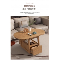 時尚可移動折疊茶几 小戶型 創意圓桌小推車*100cm (IS9432)