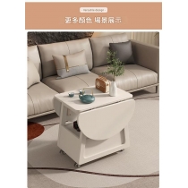 時尚可移動折疊茶几 小戶型 創意圓桌小推車*100cm (IS9432)