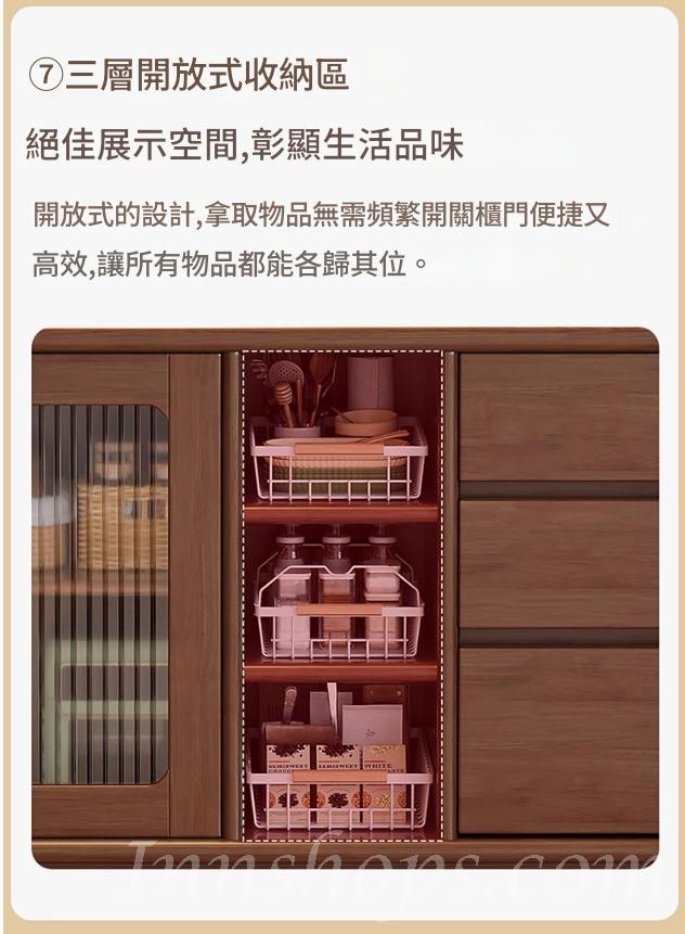 日式實木橡木 高櫃客廳 碗櫃 收納酒櫃 餐邊櫃*120cm/140cm/160cm (IS9435)