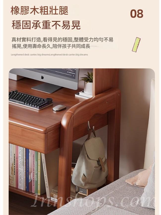 日式實木橡木書桌書架  小型電腦桌*65cm/75cm/85cm (IS9438)