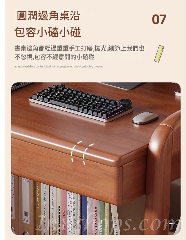 日式實木橡木書桌書架  小型電腦桌*65cm/75cm/85cm (IS9438)