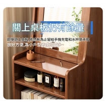 日式實木橡木 一體多功能梳妝台收納櫃 床頭高款 超窄邊櫃*40cm (IS9434)