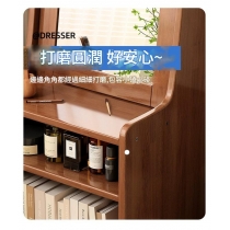 日式實木橡木 一體多功能梳妝台收納櫃 床頭高款 超窄邊櫃*40cm (IS9434)