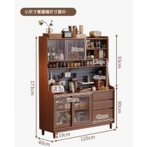 日式實木橡木 高櫃客廳 碗櫃 收納酒櫃 餐邊櫃*120cm/140cm/160cm (IS9435)