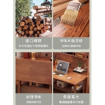 日式實木橡木 折疊書桌書櫃 伸縮書枱*80cm/100cm/120cm/140cm (IS9437)
