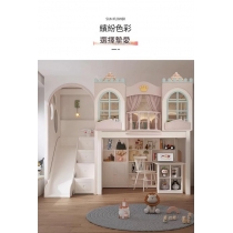 兒童公主城堡組合床 衣櫃書桌兒童床樹屋組合床 *120cm/135cm (IS9439)