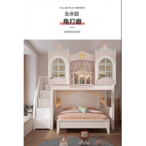 兒童公主城堡組合床 衣櫃書桌兒童床樹屋組合床 *120cm/135cm (IS9439)
